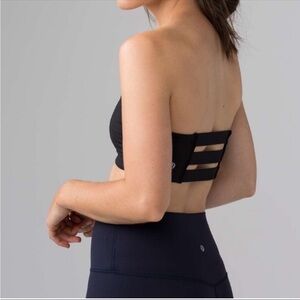 Lululemon black sports strapless sports bra size 6